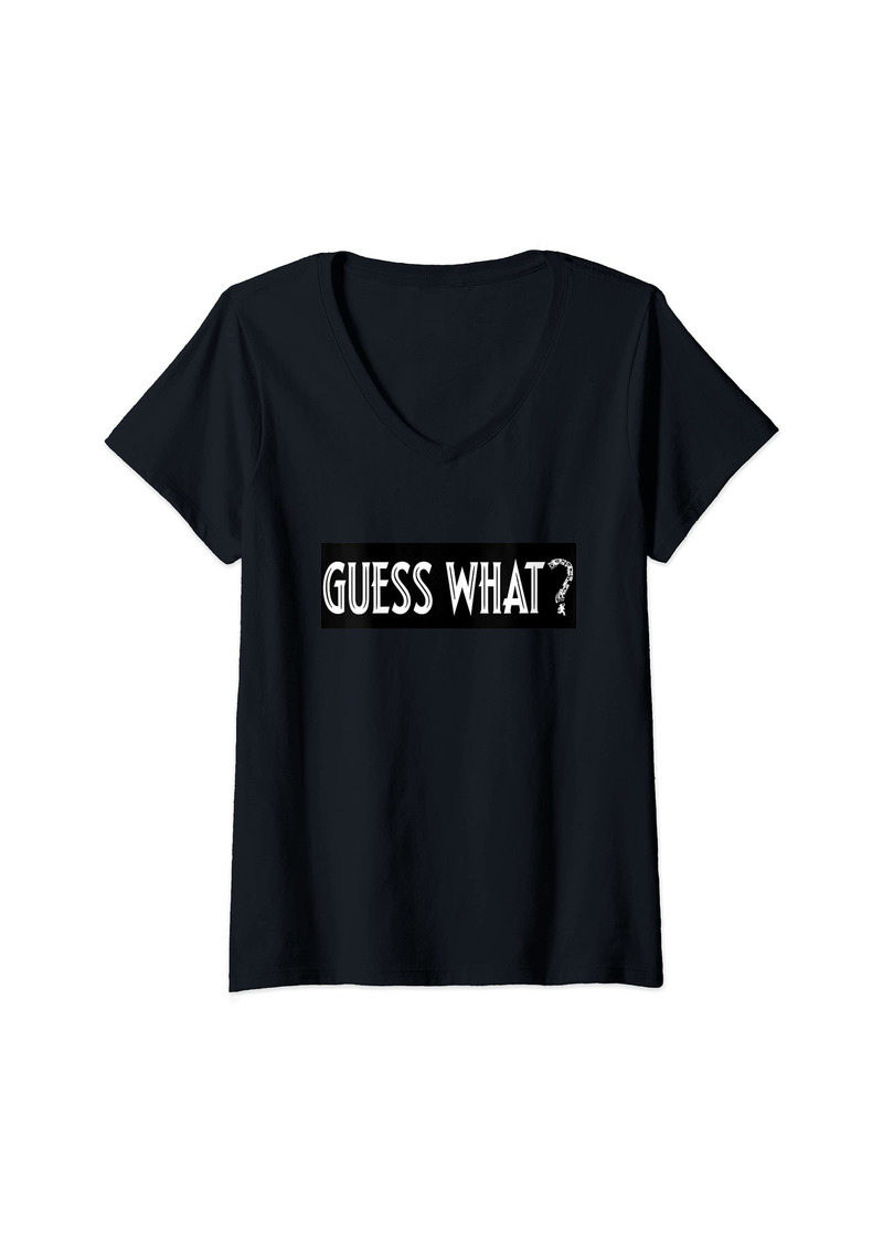 Womens Guess What - T's V-Neck T-Shirt