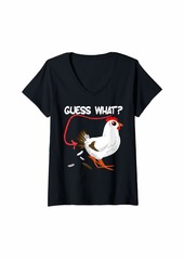 Womens Guess What? Chicken Butt! - Funny Men´s & Women´s Original V-Neck T-Shirt