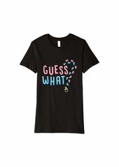 Womens Guess What? Pregnancy Announcement Baby Surprise T-Shirt