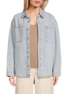Habitual Jeans Embellished Denim Shirt Jacket