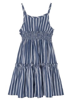 Habitual Jeans Habitual Girl Kids' Strappy Tiered Dress in Navy at Nordstrom