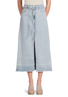 Habitual Jeans Released Midi Denim Skirt