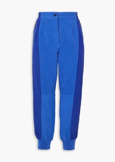 Haider Ackermann - Two-tone twill-paneled French cotton-terry tapered pants - Blue - S