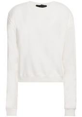 Haider Ackermann Woman French Cotton-terry And Twill Sweatshirt Ivory