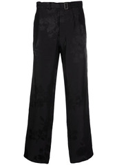 Haider Ackermann jacquard belted trousers