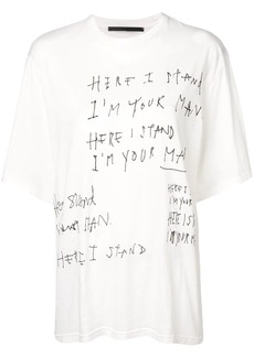 Haider Ackermann oversized slogan print T-shirt