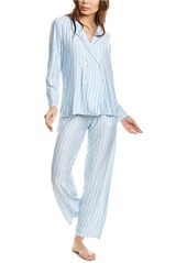 Hale Bob 2pc Stripe 4-Button Pajama Pant Set