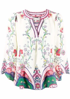 Hale Bob paisley-print silk blouse