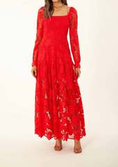 Hale Bob Red Lace Maxi