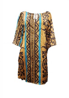 Hale Bob Women'S Printed Silk Dress in Camel