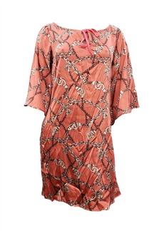 Hale Bob Women'S Printed Silk Dress in Coral Multi