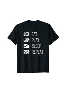 HALO Eat Play Sleep Repeat Board Games White Art T-Shirt