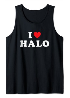 Halo First Name Gift I Love Halo Heart Halo Tank Top
