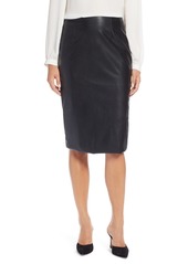 Halogen® Faux Leather Pencil Skirt (Regular & Petite)