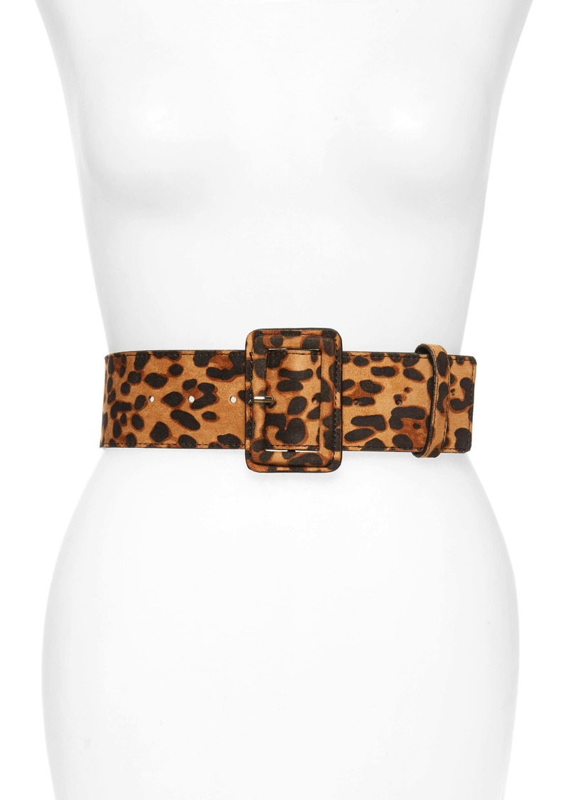 Halogen® Leopard Print Belt