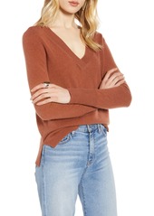 Halogen® V-Neck Cashmere Sweater