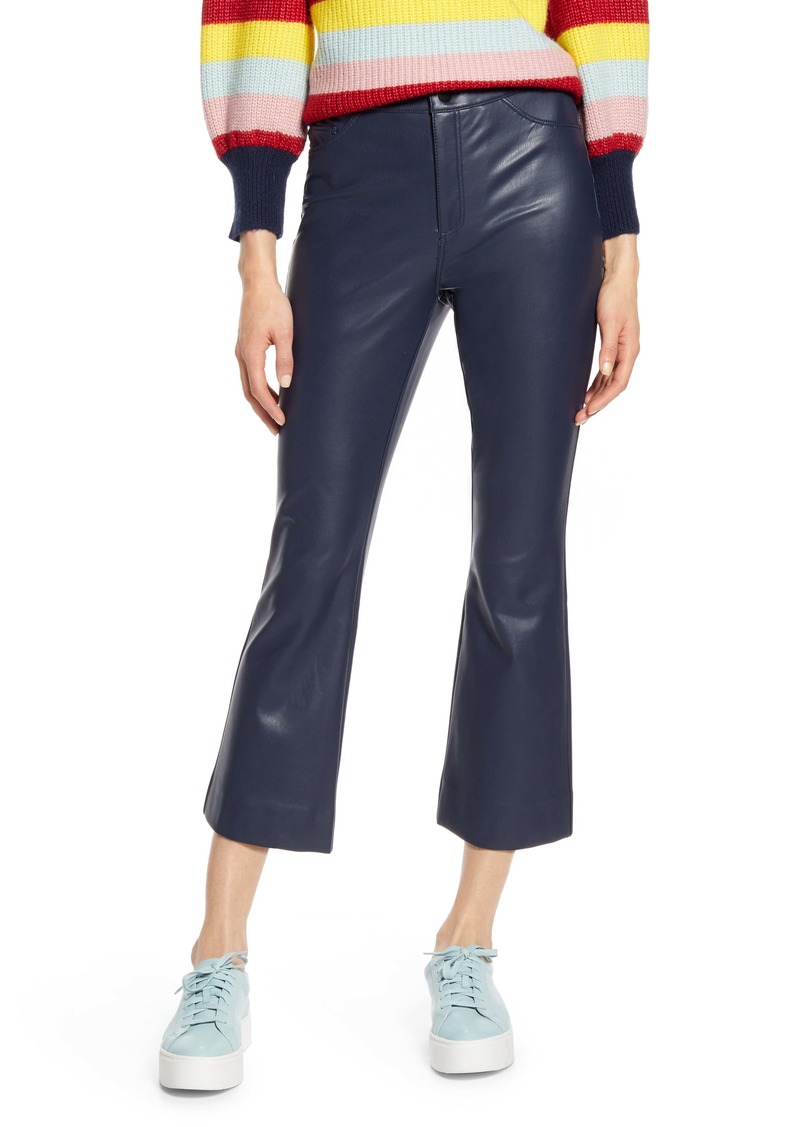 Halogen® x Atlantic-Pacific Crop Flare Faux Leather Pants (Nordstrom Exclusive)
