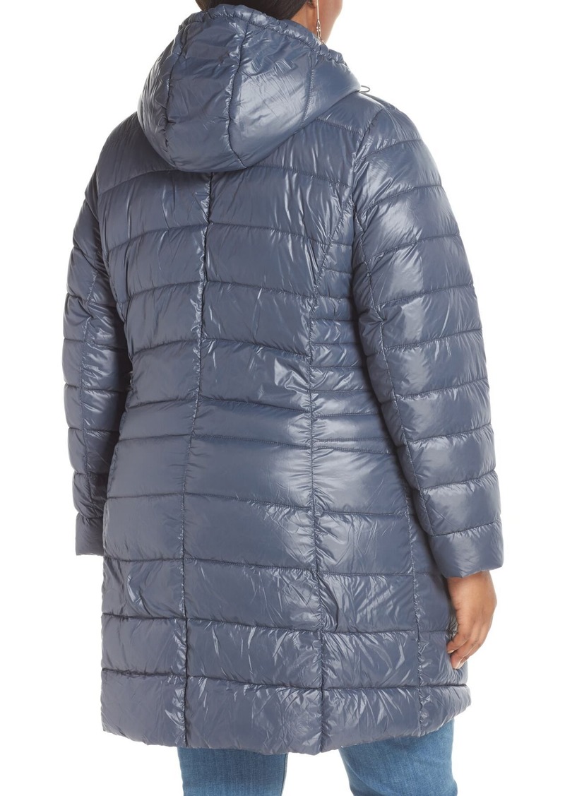 halogen hooded puffer jacket