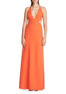 Halston Anne Stretch Crepe Gown