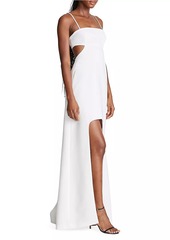 Halston Asher High-Low Cut Out Gown