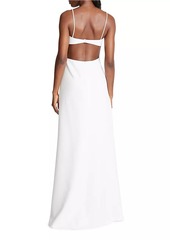 Halston Asher High-Low Cut Out Gown