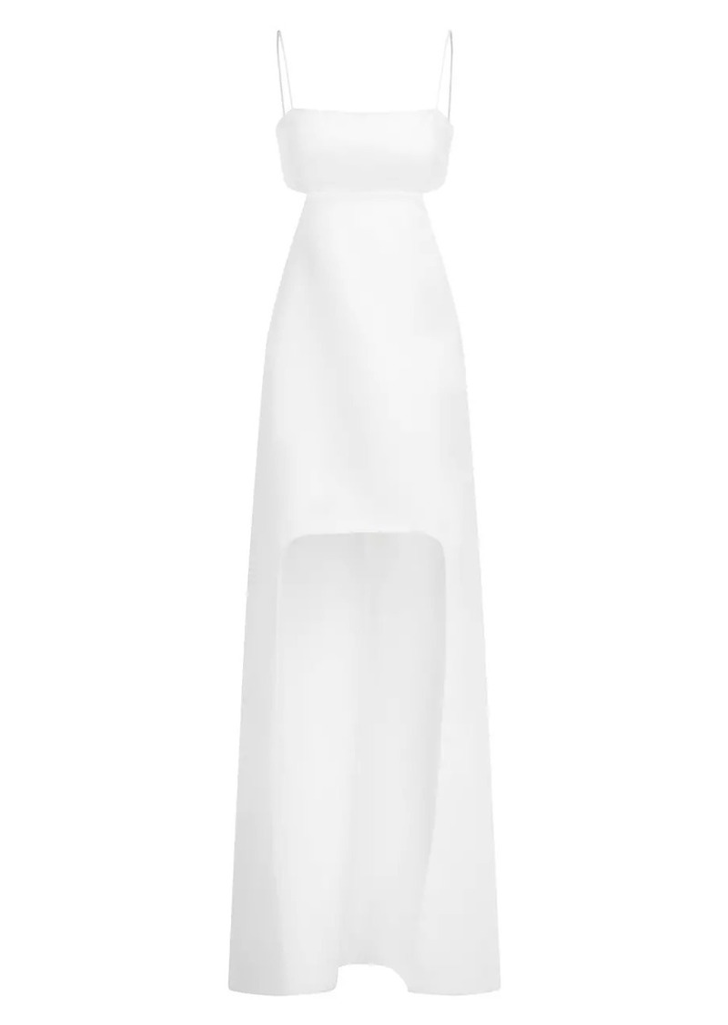 Halston Asher High-Low Cut Out Gown