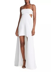 Halston Asher High-Low Cut Out Gown