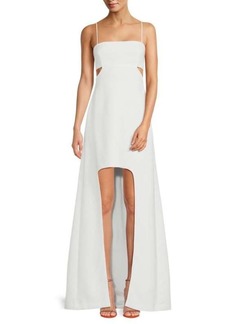 Halston Asher High Low Cutout Gown