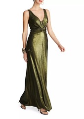 Halston Cassandra Sequined & Barbell-Embellished Gown