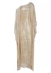 Halston Dee Sequined Caftcan Gown