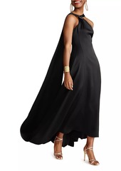 Halston Genevieve Satin Gown