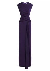 Halston Giovanna Jersey Twisted Gown