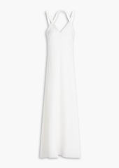 Halston - Allison bead-embellished crepe gown - White - US 4