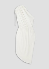 Halston - Bev one-shoulder draped jersey dress - White - US 6