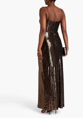 Halston - Chloe cutout sequined tulle gown - Metallic - US 12