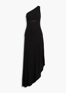 Halston - Clara one-shoulder cutout jersey dress - Black - US 8
