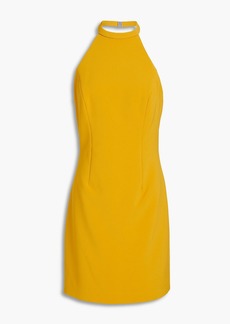 Halston - Vic crepe halterneck mini dress - Yellow - US 12