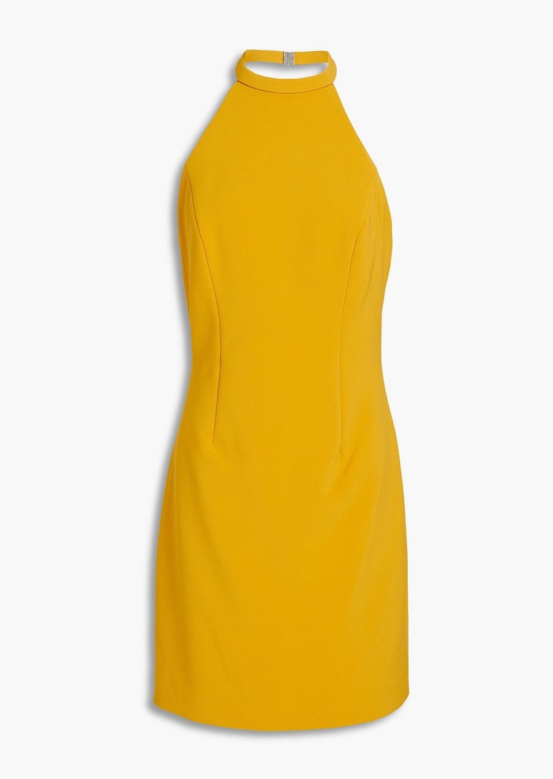 Halston - Vic crepe halterneck mini dress - Yellow - US 10