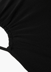 Halston - Eva cutout jersey halterneck gown - Black - US 6
