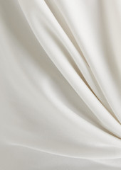 Halston - Fay draped stretch-jersey mini dress - White - US 0