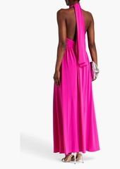 Halston - Jennifer cutout jersey halterneck gown - Pink - US 2