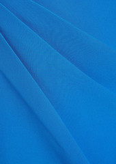 Halston - Liona wrap-effect draped crepe mini dress - Blue - US 14