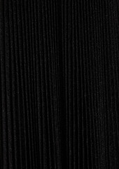 Halston - Metallic plissé-woven gown - Black - US 4