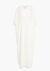 Halston - Nyla layered stretch-crepe and chiffon jumpsuit - White - US 4