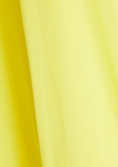 Halston - One-shoulder asymmetric draped georgette midi dress - Yellow - US 4