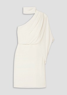 Halston - One-shoulder crepe dress - White - US 0