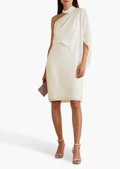Halston - One-shoulder crepe dress - White - US 0