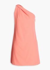 Halston - One-shoulder crepe mini dress - Orange - US 4