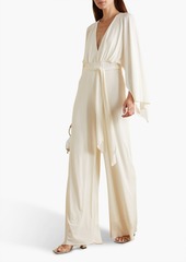 Halston - Raegan draped jersey jumpsuit - White - US 2