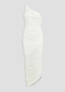 Halston - Reia one-shoulder ruched jersey maxi dress - White - US 0